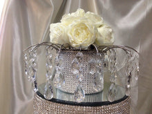 Load image into Gallery viewer, Rose and crystal effect chandelier style wedding  cake topper
