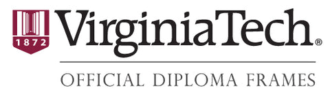 Virginia Tech diploma frame logo