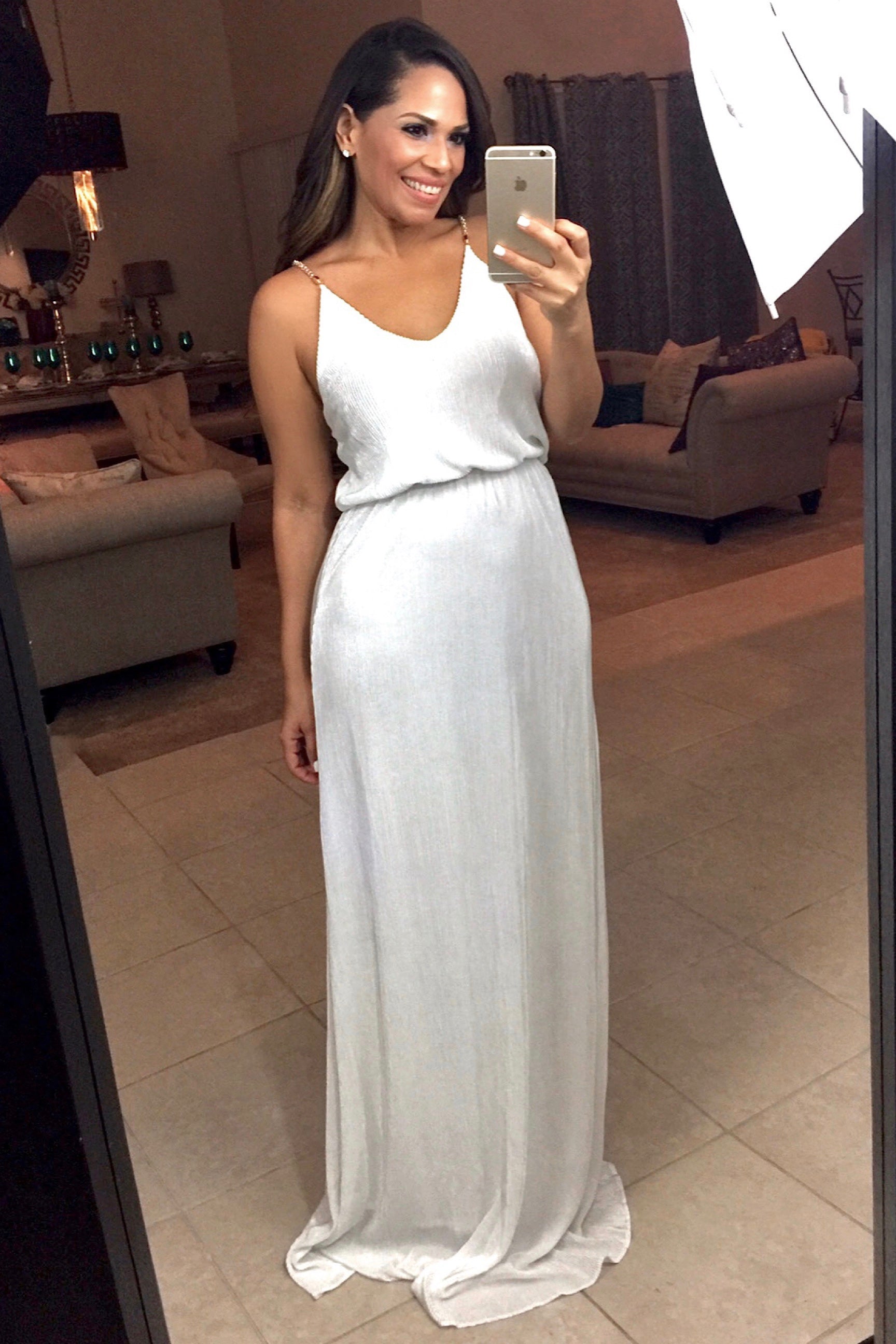 white dress gala
