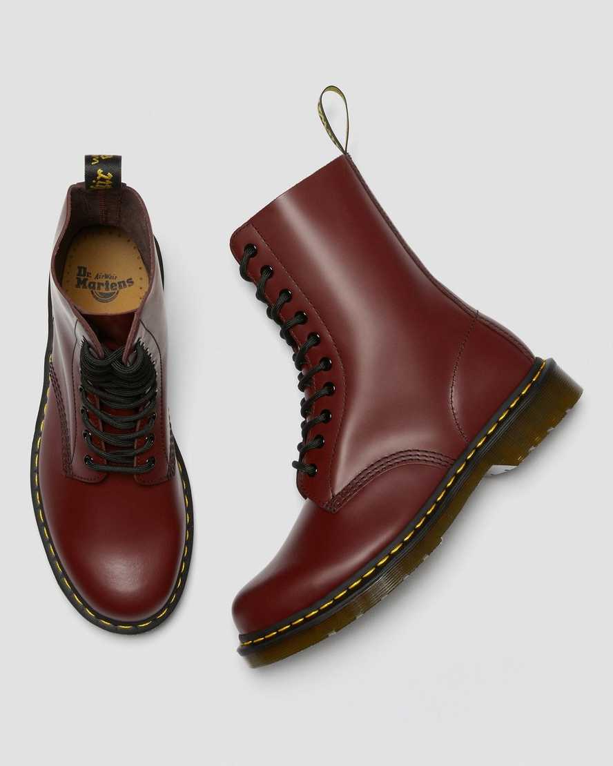 1 hole cherry red doc martens