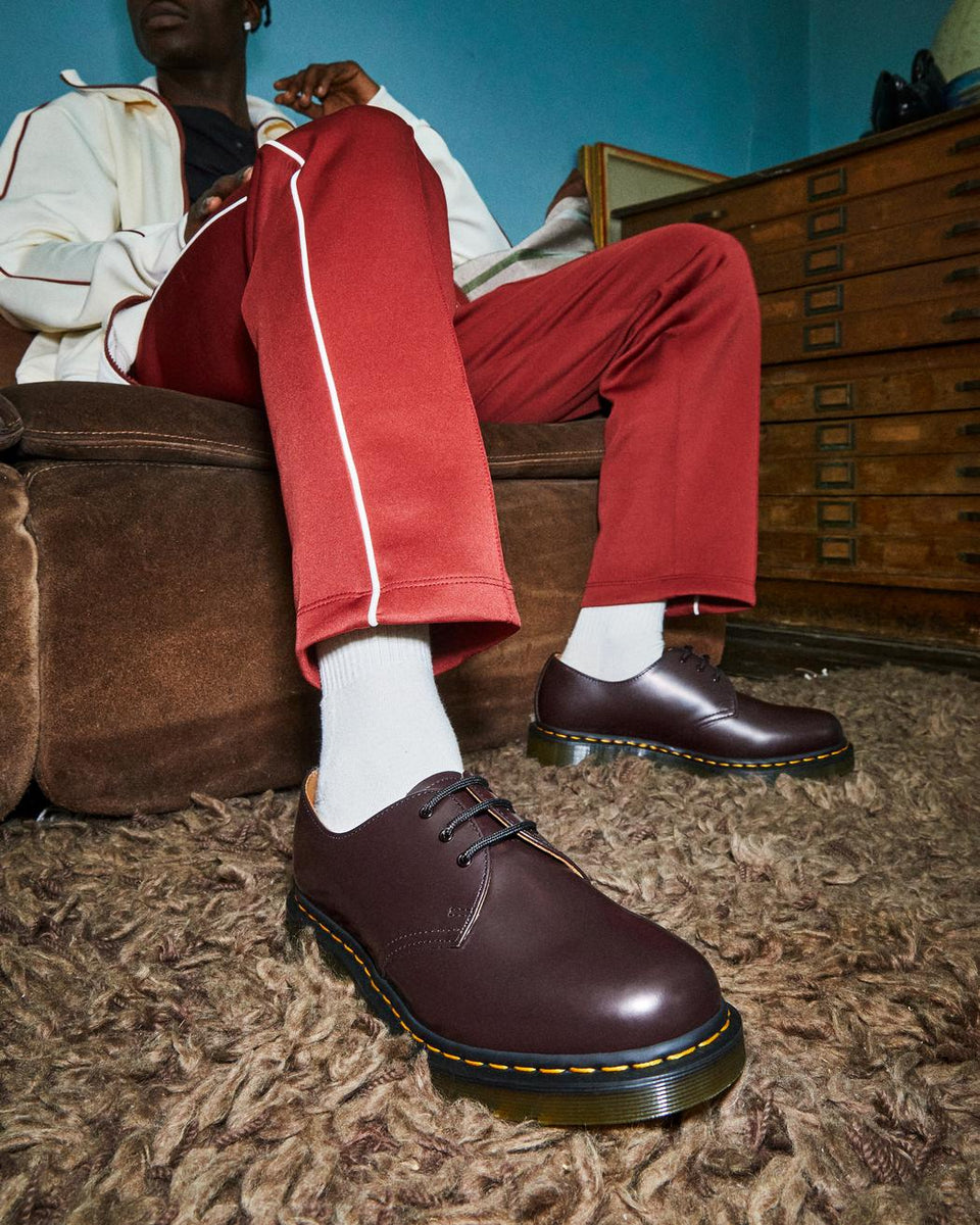1461 Burgundy Smooth Oxford Shoes By Dr. Martens