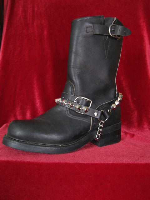 red bottom studded boots
