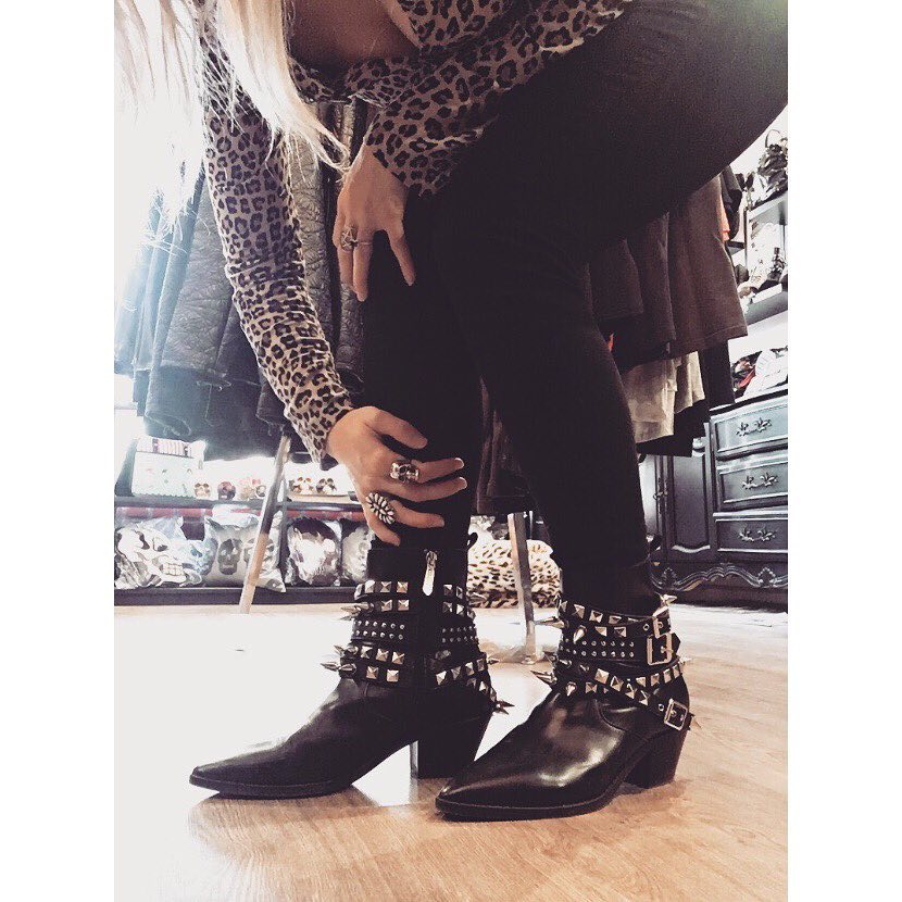 spiked studded boots