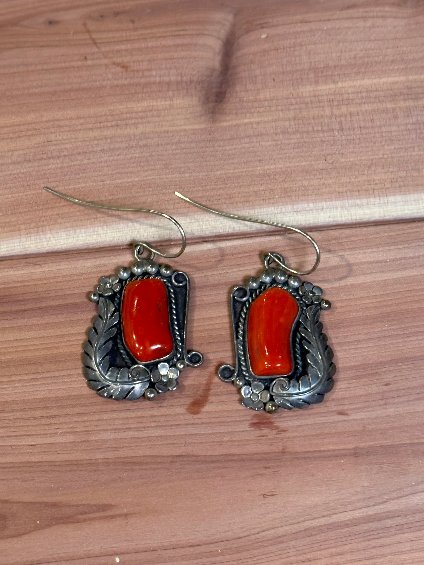 Vintage Branch Coral Earrings