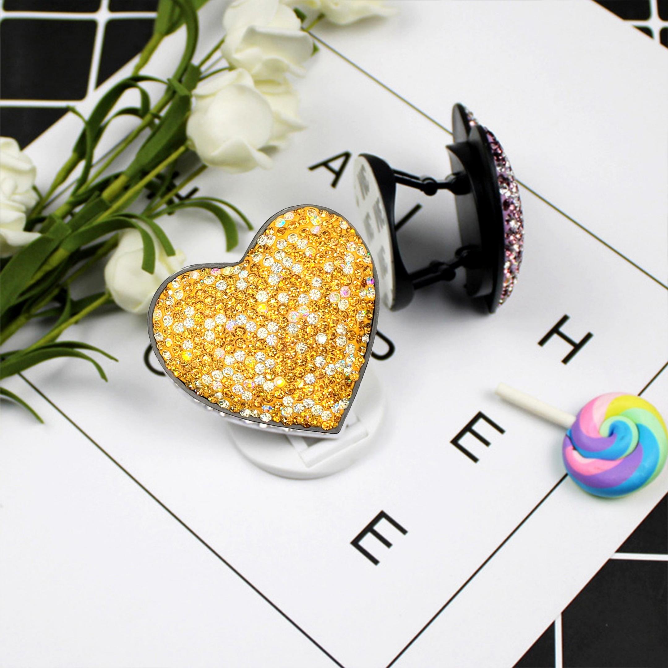 Heart Shape Diamond Glitter Grip Phone Holder