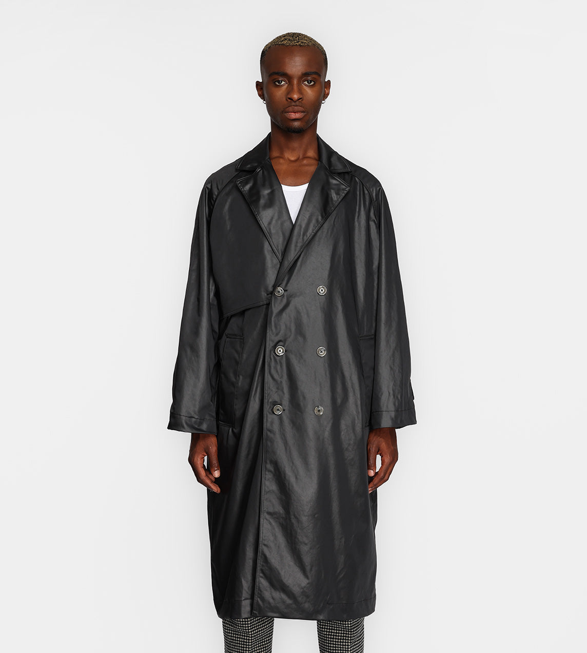 Song For The Mute - Long Trench Coat Black – WDLT117