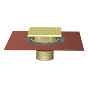 Commercial Floor Drain - Copper - Square Grate