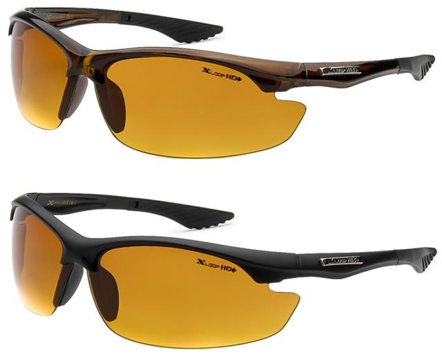 Mens Sports X-Loop Sunglasses HD High Definition Clarity Lenses Black XHD3303 