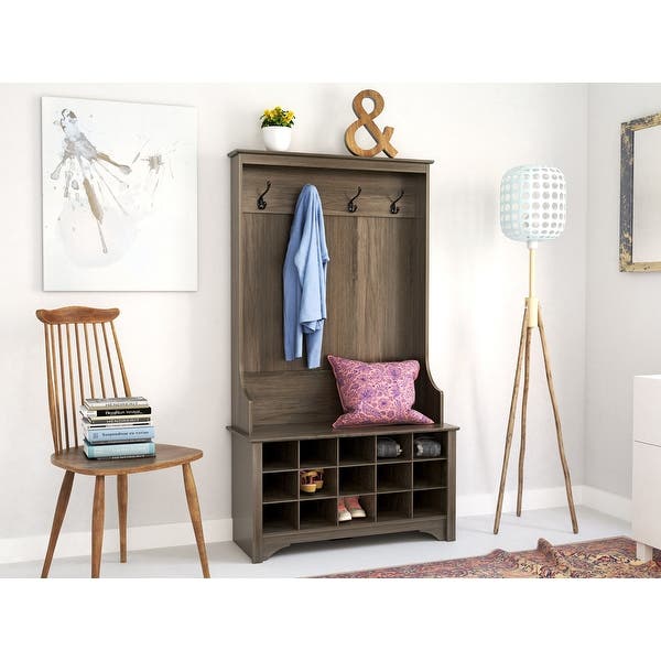 Prepac Hall Tree with Bench and Shoe Storage
