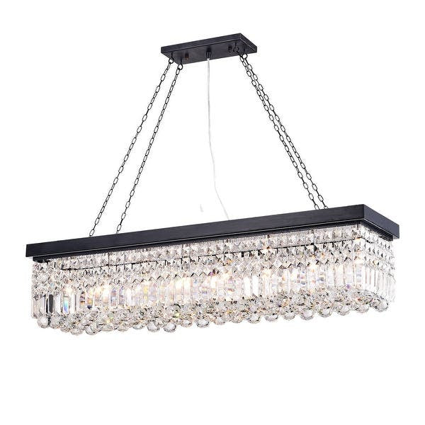 Cassiopeia 8-Light Crystal Chandelier - Black