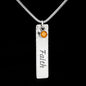 Mother Daughter Necklace - Birthstone Necklace With Message Card Perfect Gift For Her 14K White Gold Snake Chain - JewelOneCo