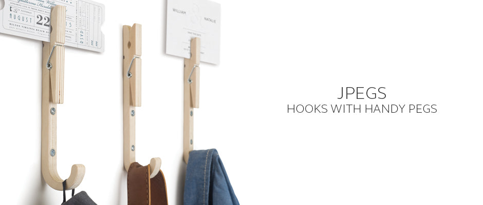 Jpegs wooden coat hooks with handy pegs by THABTO