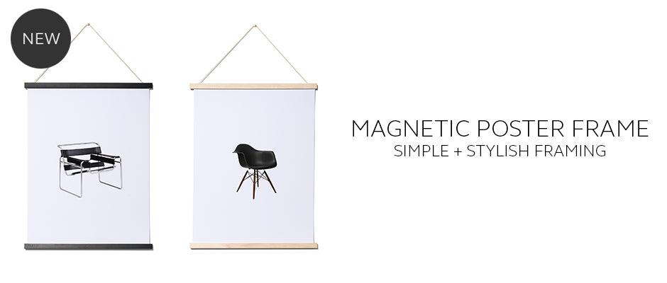 Magnetic Poster Frames for hanging prints and art by THABTO