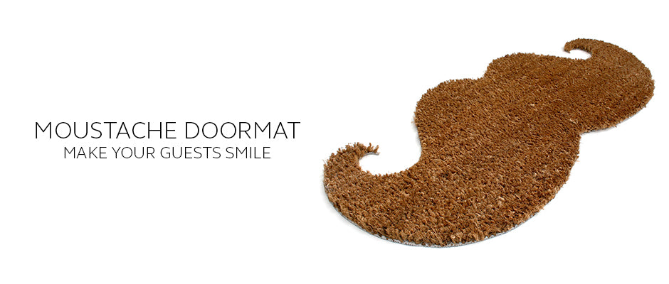 Moustache Shaped Doormat makes a great Christmas Gift