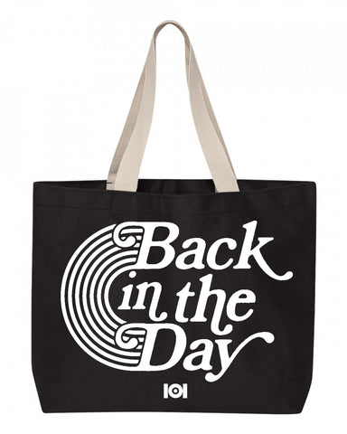 MUSIC IS LIFE IS MUSIC TOTE BAG - BLACK