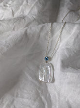 Load image into Gallery viewer, BAROQUE PEARL AND SWISS BLUE TOPAZ NECKLACE 