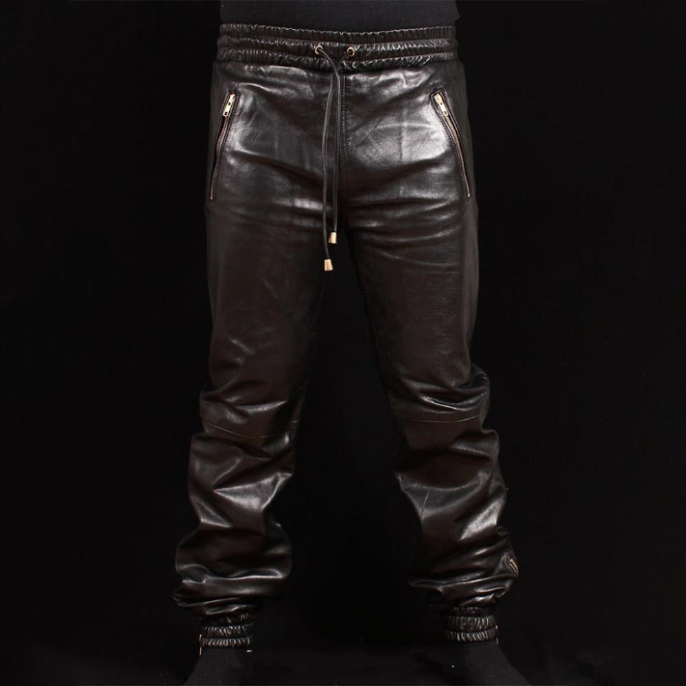 Sheep Leather Trousers for Jogging – Leather Wardrobe