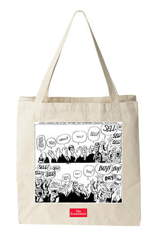 Tote bag: Buy! Buy! Sell! from Kal (Natural) – The Economist Store & Economist Diaries