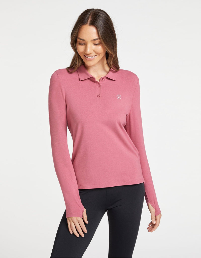 pique polo shirt long sleeve