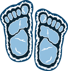 Yeti Feet Print Sticker Small Foot Yeti Movie Sticker from Heart Sticker Co 