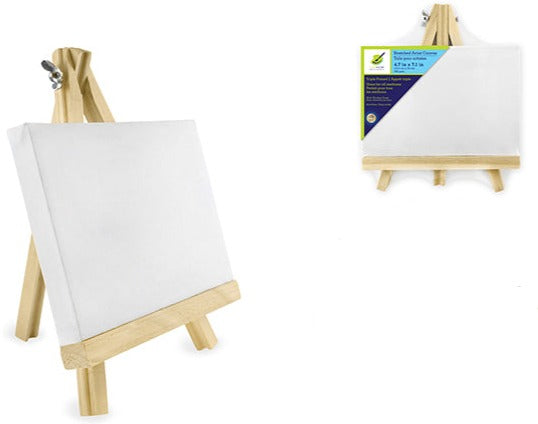 Stretch Artist Canvas: 4.75"x7 (12.5x18cm) on Easel in