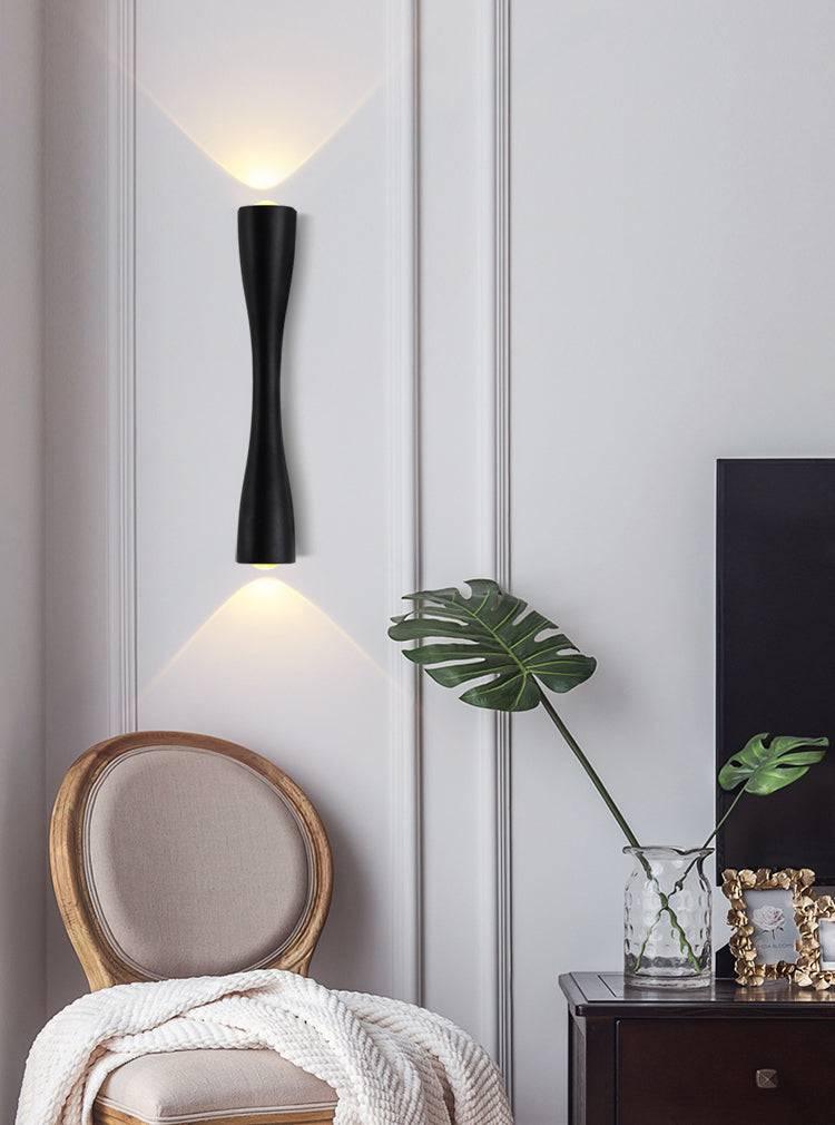 tall black wall sconce