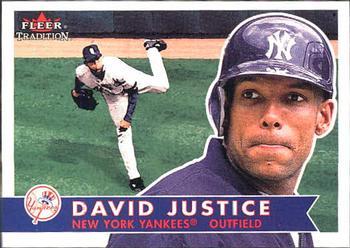 298 David Justice - New York Yankees - 2001 Fleer Tradition Baseball –  Isolated Cards