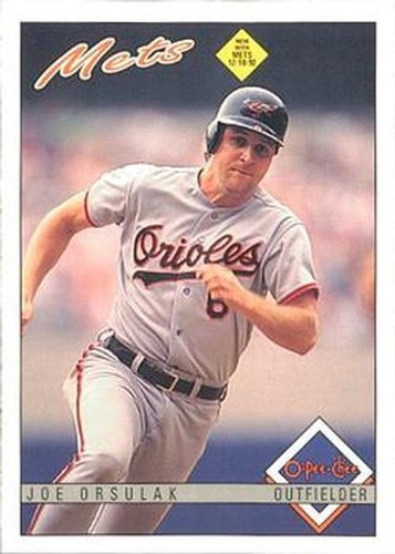 Joe Orsulak: 1990's New Jersey Born Mets Player (1993-1995)