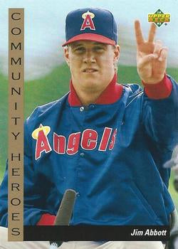  1993 Upper Deck #31 Jim Abbott NM-MT California Angels Baseball  : Collectibles & Fine Art