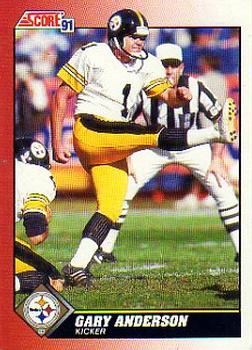 121 Gary Anderson - Pittsburgh Steelers - 1991 Score Football – Isolated  Cards