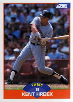 382 Kent Hrbek - Minnesota Twins - 1989 Score Baseball – Isolated