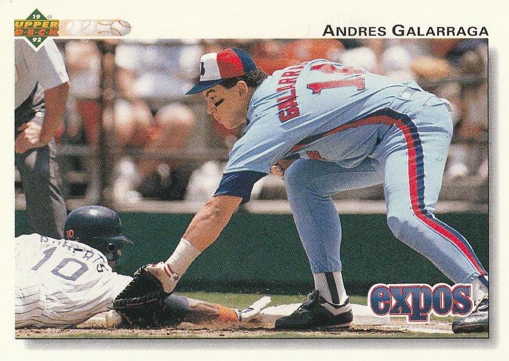 Andres Galarraga player worn jersey patch baseball card (Texas Rangers)  2001 Fleer Uniformity #AG