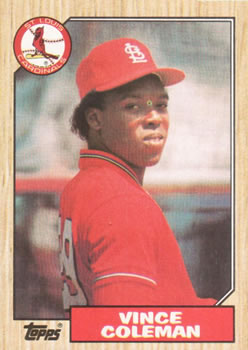 590 Vince Coleman - St. Louis Cardinals - 1987 Topps Baseball – Isolated  Cards