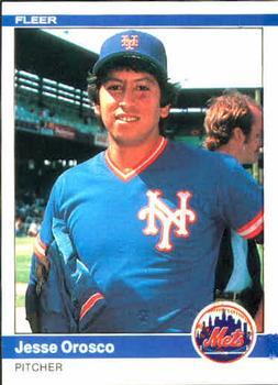 593 Jesse Orosco - New York Mets - 1984 Fleer Baseball – Isolated Cards