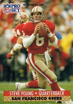 296 Steve Young - San Francisco 49ers - 1991 Pro Set Football – Isolated  Cards