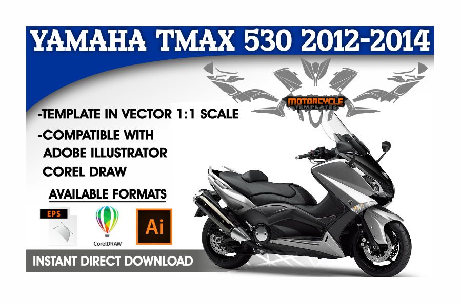 Abrumador Gigante Proscrito YAMAHA TMAX 530 2012-2014 – MOTORCYCLE TEMPLATES