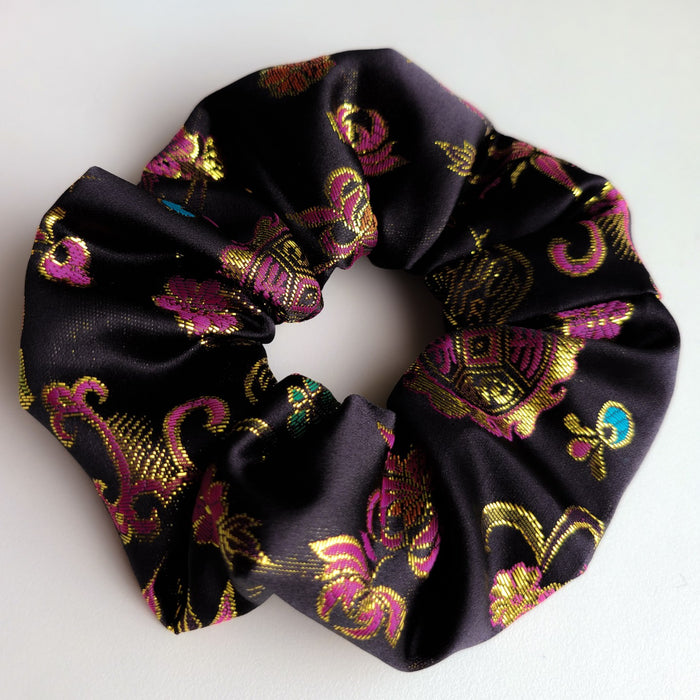 Onyx Black Korean Hanbok Scrunchie-Other Accessories-Gift for him-Gift for her