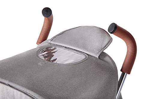 Ickle Bubba Discovery Max Stroller | Lightweight Portable Pushchair | from 6 Months to 4 Years | UPF 50 Hood, Rain Cover, Seatliner & Footmuff, Cup Holder | Grey on Silver Frame
