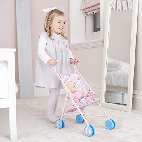 HTI Peppa Pig Stroller | Childrens Baby Doll Pram Toy Great For Girls & Boys Aged 3+