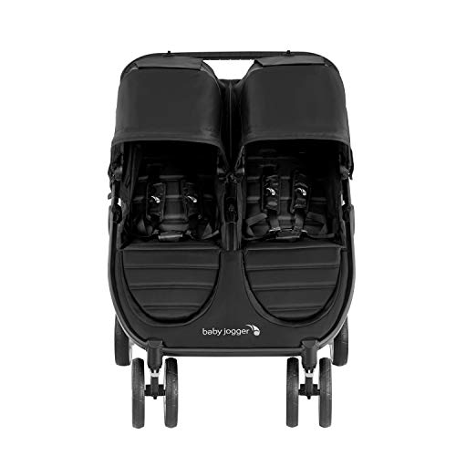 Baby Jogger City Mini 2 Double Pushchair | Lightweight, Foldable & Compact Double Stroller | Jet (Black)