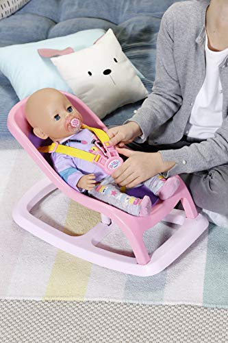 BABY born Bouncing Chair for 43 cm Doll - With Safety Straps - Easy for Small Hands, Creative Play Promotes Empathy & Social Skills, For Toddlers 3 Years & Up