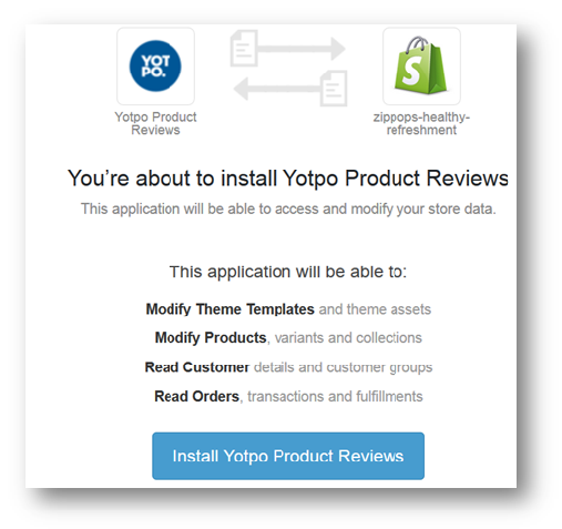 Adding Yotpo Reviews to Shopify