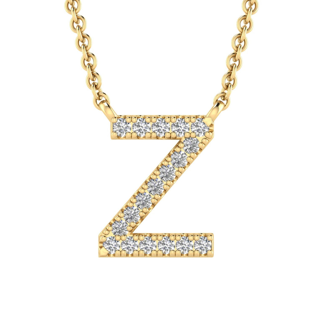 letter z diamond pendant