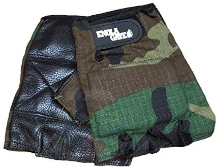 Enola Gaye Rip Stop & Leather Tactical Fingerless Gloves Airsoft Paintball Wood 