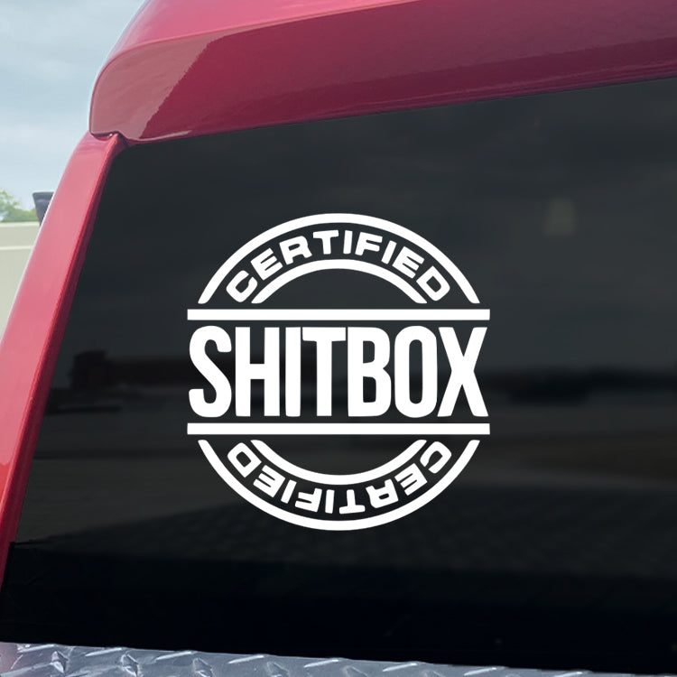 Certified Shitbox Vinyl Decal | JDM Street Turbo Funny Car Window Stic –  Quantum Pro Shop