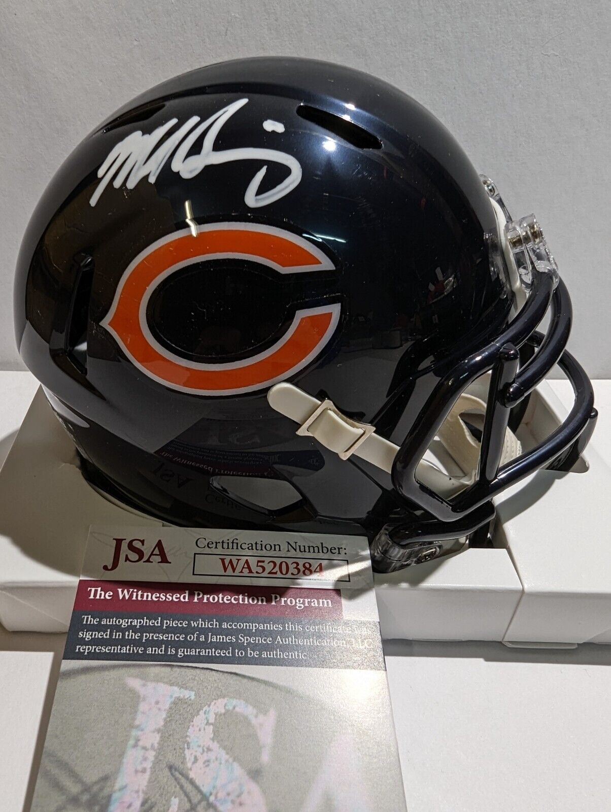 MR INTENSITY!!! Mike Singletary Signed CHICAGO BEARS Riddell