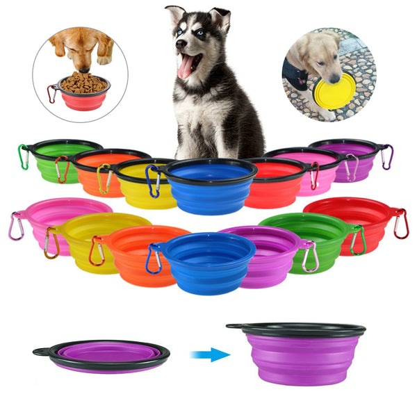 Kennels & Camping Dog/Cat Water Feeding Bowl Hiking donado Collapsible Dog Bowl 2 Pack Travel Bowl And Silicone Pet Feeding Mat 1 piece Made of Food-Grade Silicone Portable Easy Travel&Storage Set for Foldable for Journeys