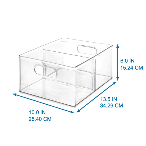 iDesign HOME EDIT - Aufbewahrungsbehälter KLAR mit 2 Fächern - 25.4x34.3x15.2cm