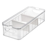 idesign crisp - storage container with partition clearly - large - BINS AND BOXES