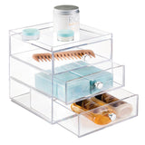 idesign drawer - drawer tower clear 3 compartments - large - BINS AND BOXES